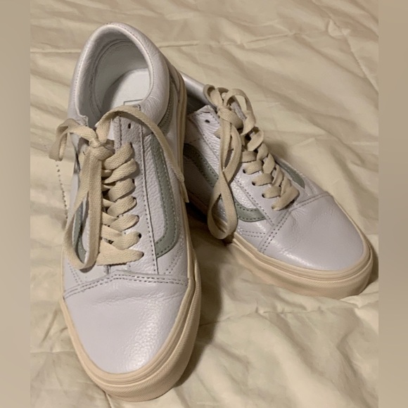 Leather vans ( cream ) - vintage pop grey - Picture 5 of 7